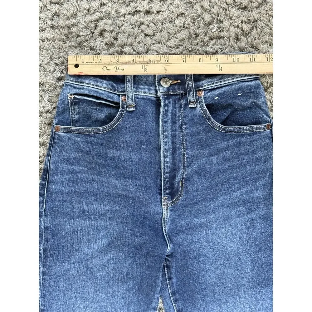 Abercrombie & Fitch The Flare Jeans Women’s Size 0/25 Blue Denim Boho High Rise